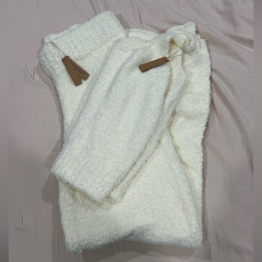 NWT Skims Cozy Knit Tank and Pant Set Size L/XL in Bone